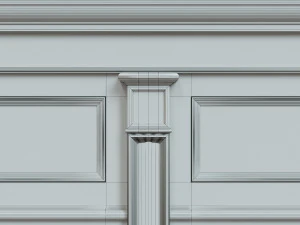threaded wood panels 015 3D Model