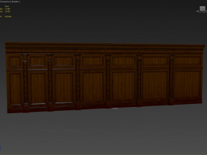 threaded wood panels 015 Modelo 3D