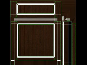 threaded wood panels 015 3D Model