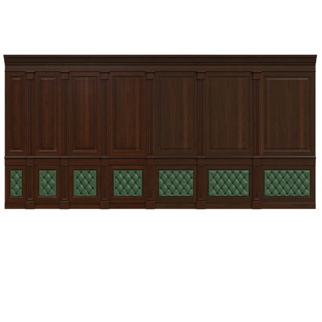 wood panel with leather016 3D Model .c4d .max .obj .3ds .fbx .stl .blend