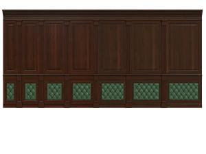 wood panel with leather016 3D Model