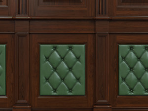 wood panel with leather016 3D Model