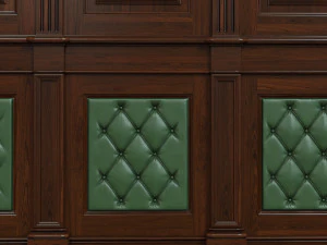 wood panel with leather016 3D Model