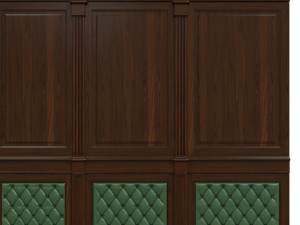 wood panel with leather016 3D Model