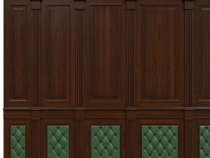 wood panel with leather016 3D Model