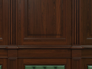 wood panel with leather016 3D Model