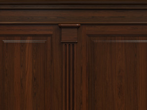 wood panel with leather016 3D Model