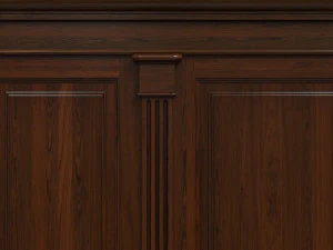 wood panel with leather016 3D Model