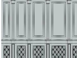 wood panel with leather016 3D Model