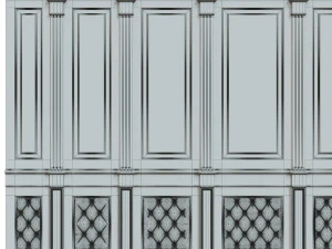 wood panel with leather016 3D Model