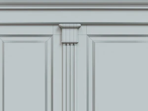 wood panel with leather016 3D Model