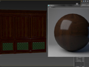 wood panel with leather016 3D Model