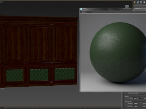wood panel with leather016 3D Model