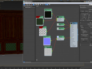 wood panel with leather016 3D Model