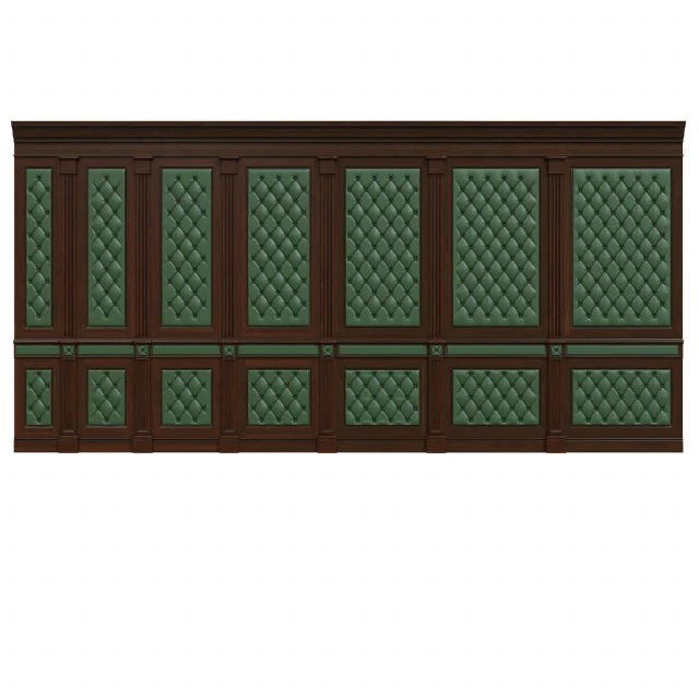wood panel with leather017 3D Model .c4d .max .obj .3ds .fbx .stl .blend