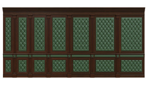 wood panel with leather017 3D Модель
