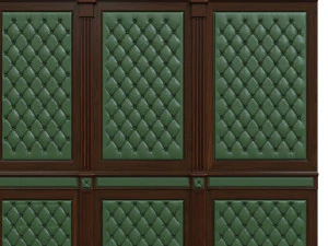 wood panel with leather017 3D Model
