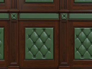 wood panel with leather017 3D Model