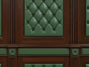 wood panel with leather017 Modèle 3D