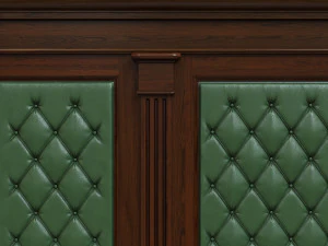 wood panel with leather017 3D Model