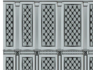 wood panel with leather017 3D Model