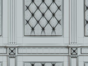 wood panel with leather017 Modèle 3D