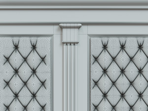 wood panel with leather017 Modèle 3D