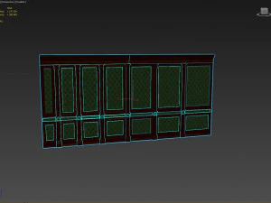 wood panel with leather017 3D Model