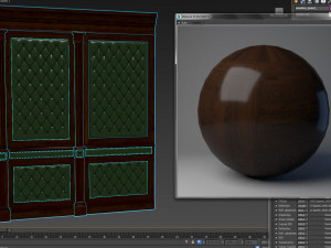 wood panel with leather017 Modèle 3D