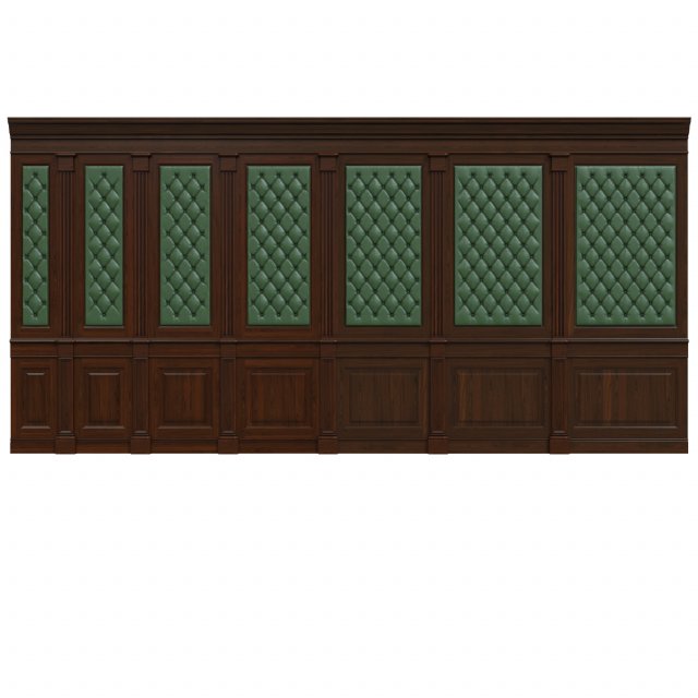 wood panel with leather018 Model 3D .c4d .max .obj .3ds .fbx .stl .blend 