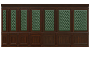 wood panel with leather018 3D Model