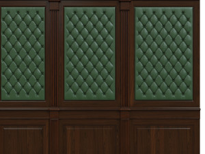 wood panel with leather018 Model 3D