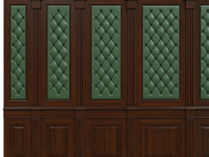 wood panel with leather018 Model 3D