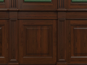 wood panel with leather018 Model 3D