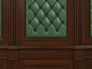 wood panel with leather018 Model 3D