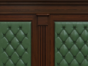 wood panel with leather018 Model 3D