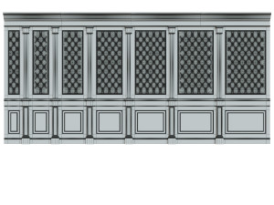 wood panel with leather018 Model 3D