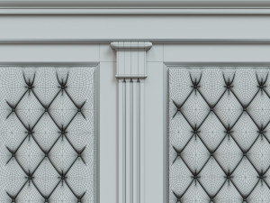 wood panel with leather018 Model 3D