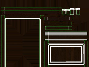 wood panel with leather018 Model 3D