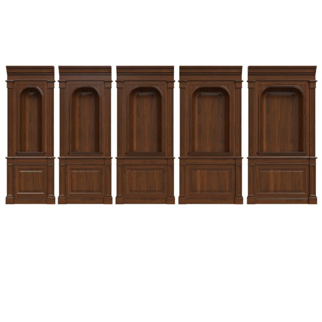 wood panel niche019 Model 3D .c4d .max .obj .3ds .fbx .stl .blend 