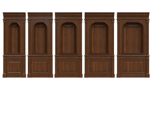 wood panel niche019 3D Model