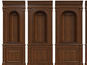 wood panel niche019 Model 3D