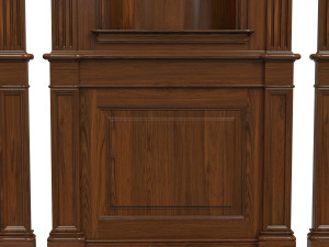 wood panel niche019 Model 3D