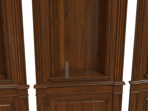 wood panel niche019 Model 3D