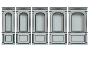 wood panel niche019 Model 3D
