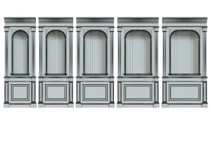 wood panel niche019 3D Model