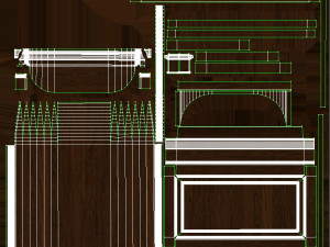 wood panel niche019 Model 3D