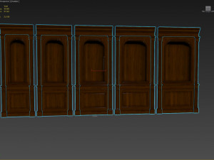 wood panel niche019 Model 3D