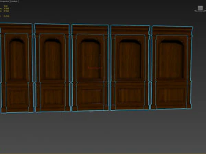 wood panel niche019 3D Model