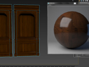 wood panel niche019 Model 3D